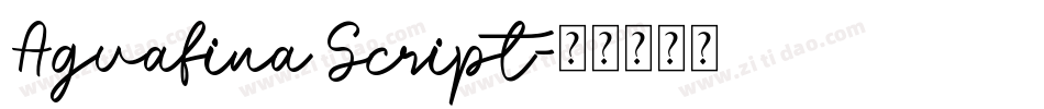 Aguafina Script字体转换